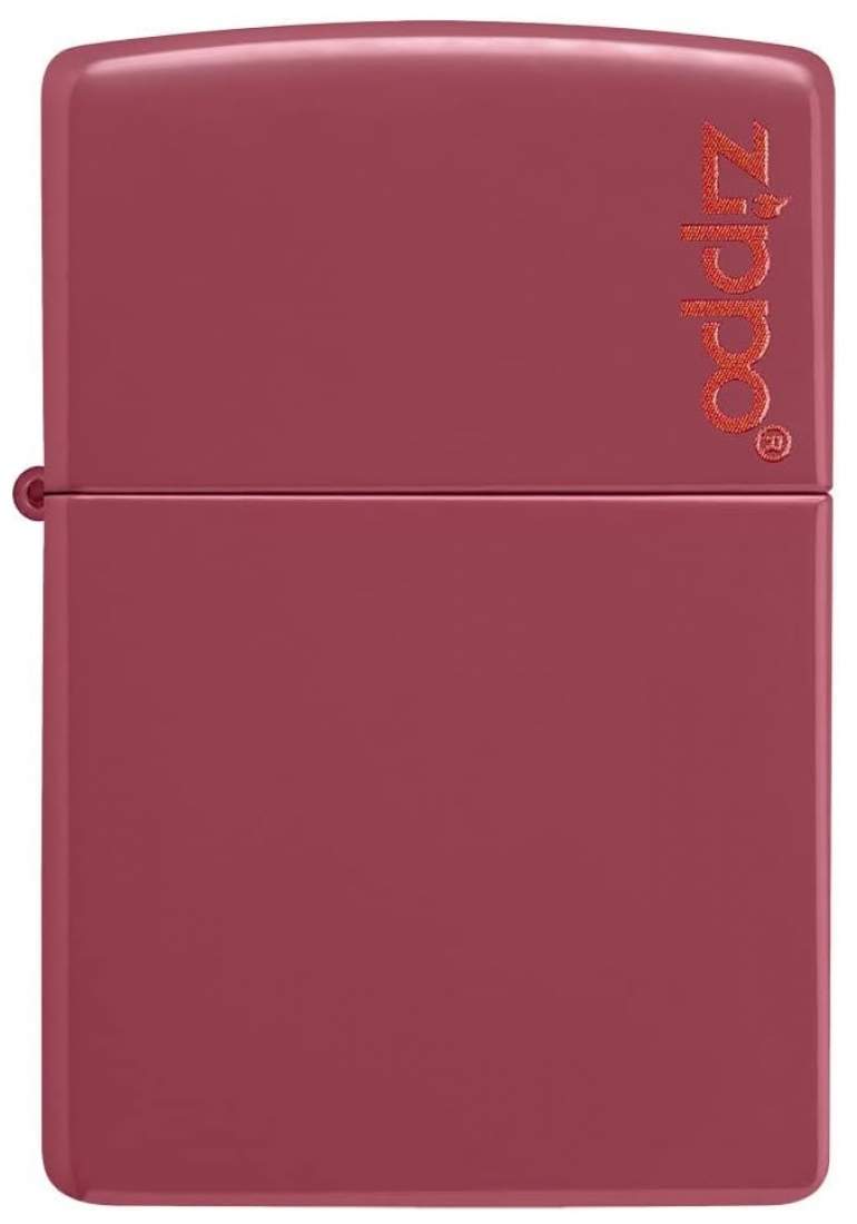 Produktbild: Zippo Brick Basismodell ziegelsteinrot mit Logo Feuerzeug vorne