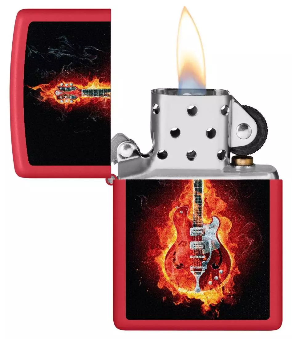 Produktbild: Zippo Burning Guitar Flammende Gitarre Feuerzeug Flamme