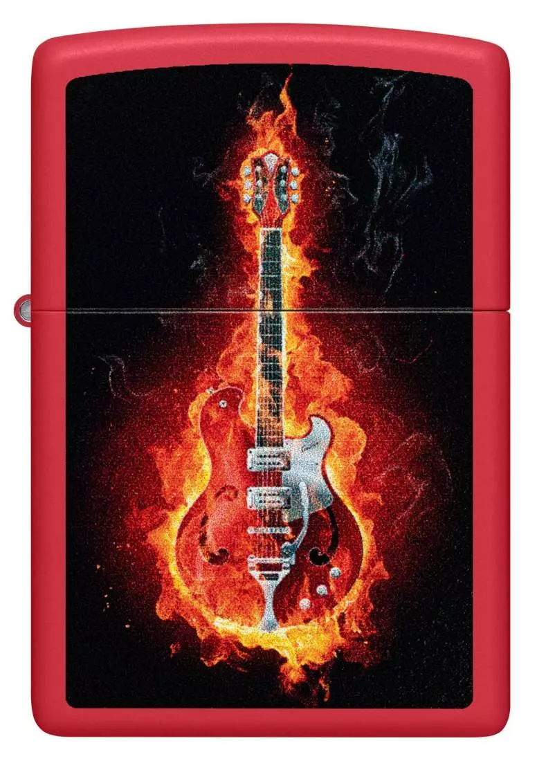 Produktbild: Zippo Burning Guitar Flammende Gitarre Feuerzeug vorne