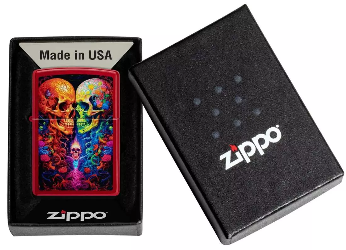 Produktbild: Zippo Candy Skull Candy Apple Red Feuerzeug Verpackung
