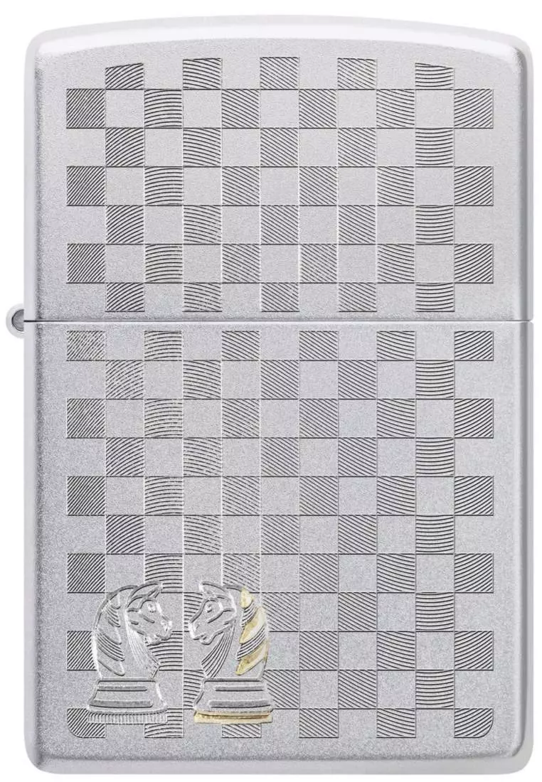 Produktbild: Zippo Chess Chrom satin Feuerzeug vorne