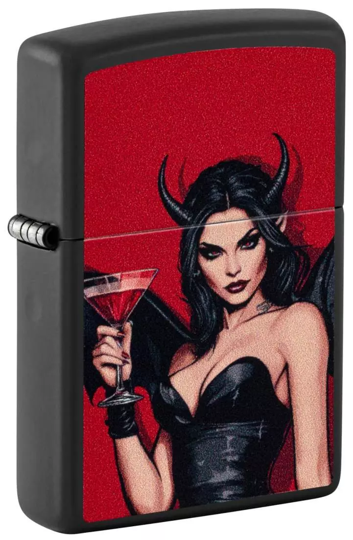 Produktbild: Zippo Devil Vampire schwarz matt Feuerzeug 60007573