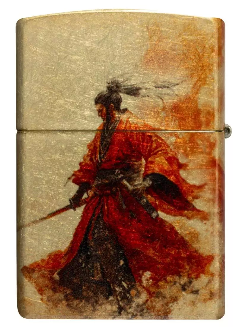 Produktbild: Zippo Drache und Samurai Fusion Feuerzeug hinten