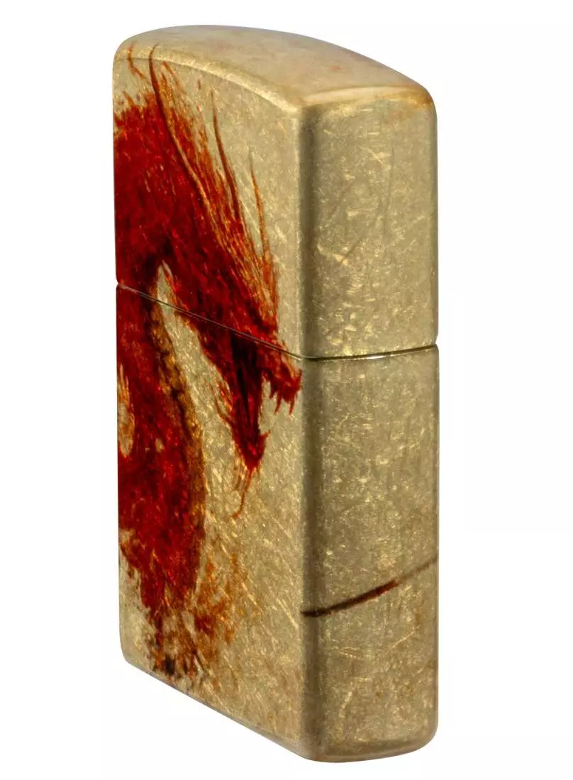Produktbild: Zippo Drache und Samurai Fusion Feuerzeug seitlich