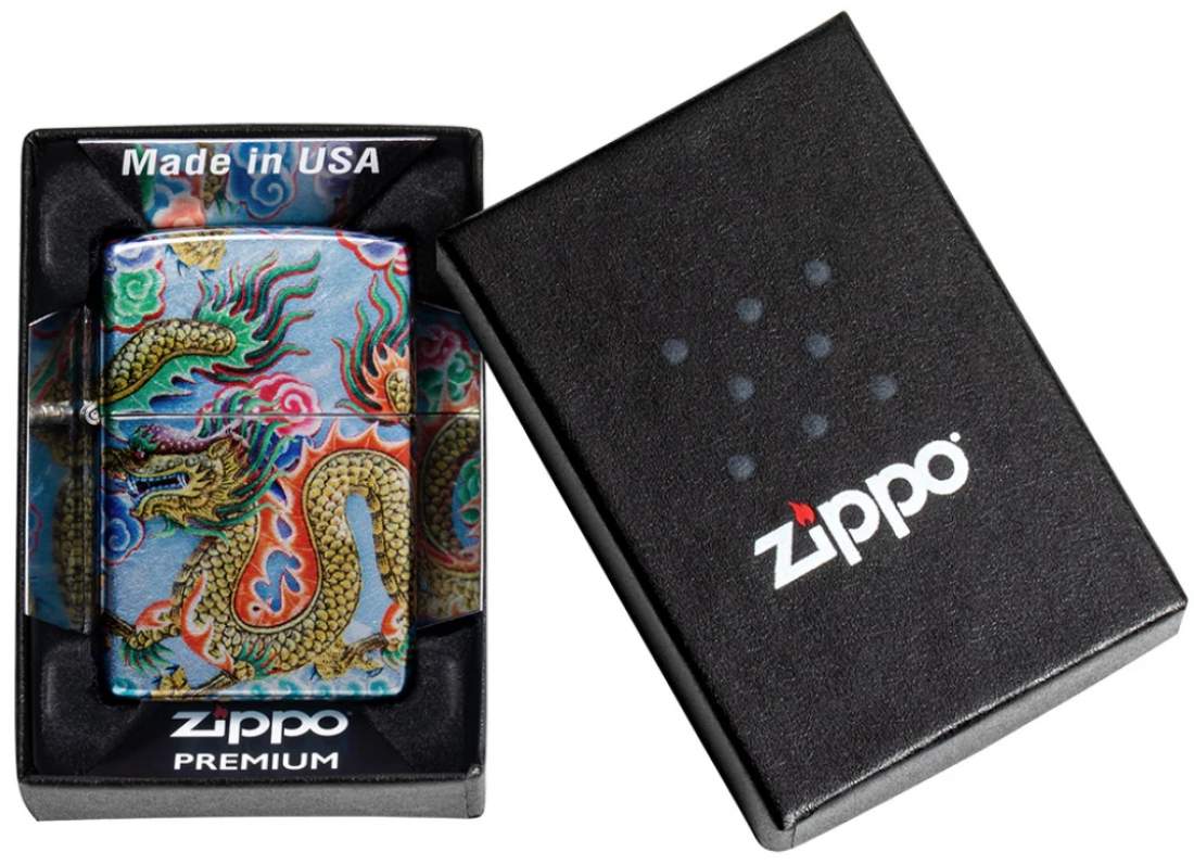 Produktbild: Zippo Dragon Design 540 Fusion Druck Feuerzeug Verpackung