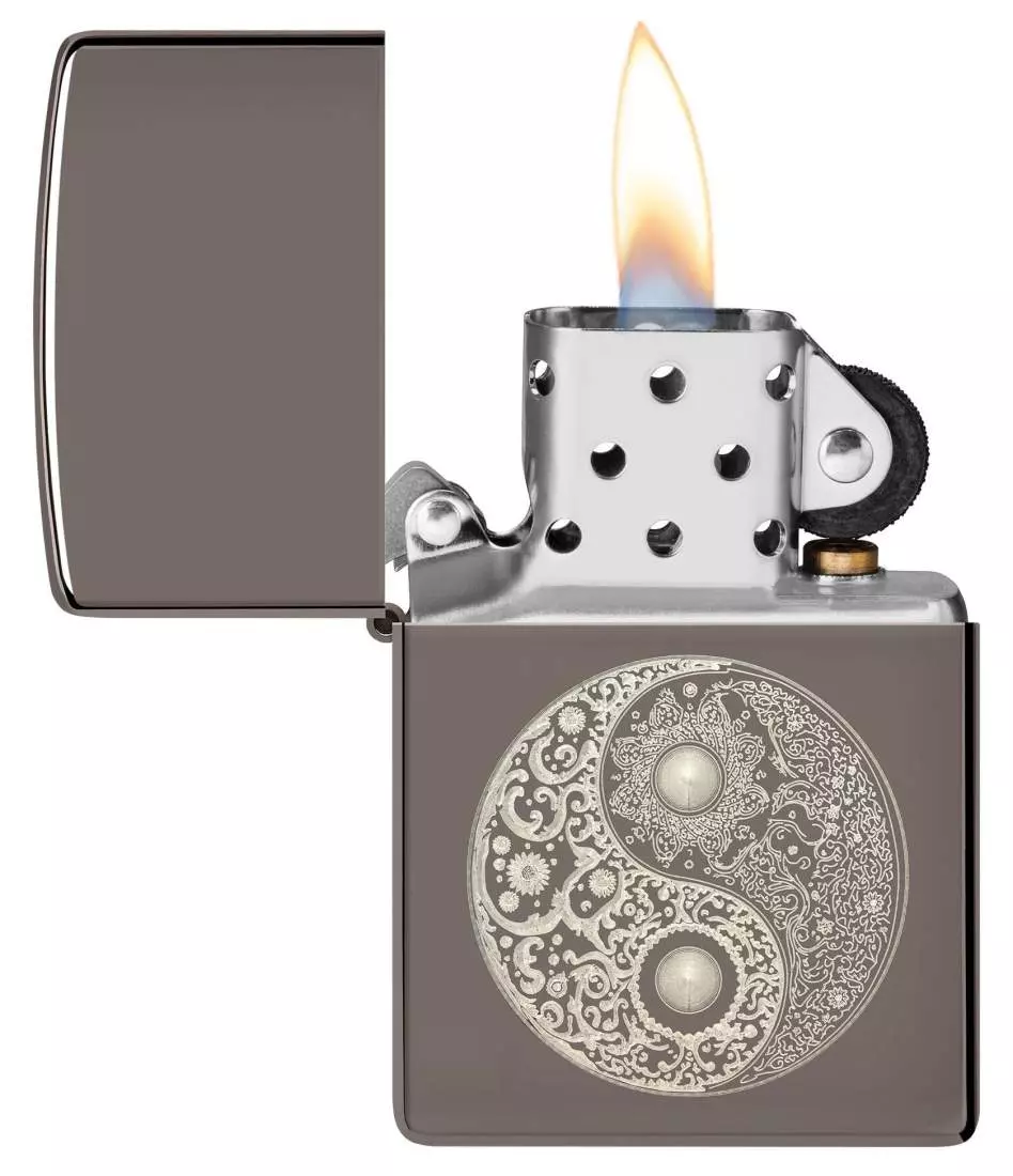Produktbild: Zippo Noble Yin-Yang Black Ice offen