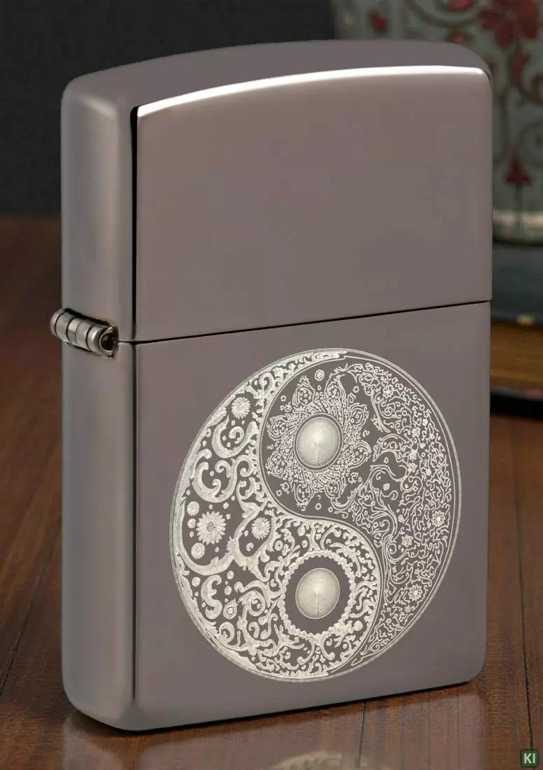 Produktbild: Zippo Noble Yin-Yang Black Ice Szene
