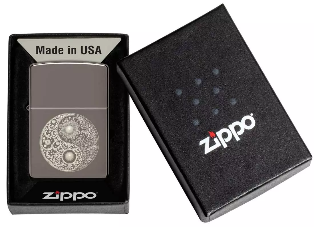Produktbild: Zippo Noble Yin-Yang Black Ice Verpackung