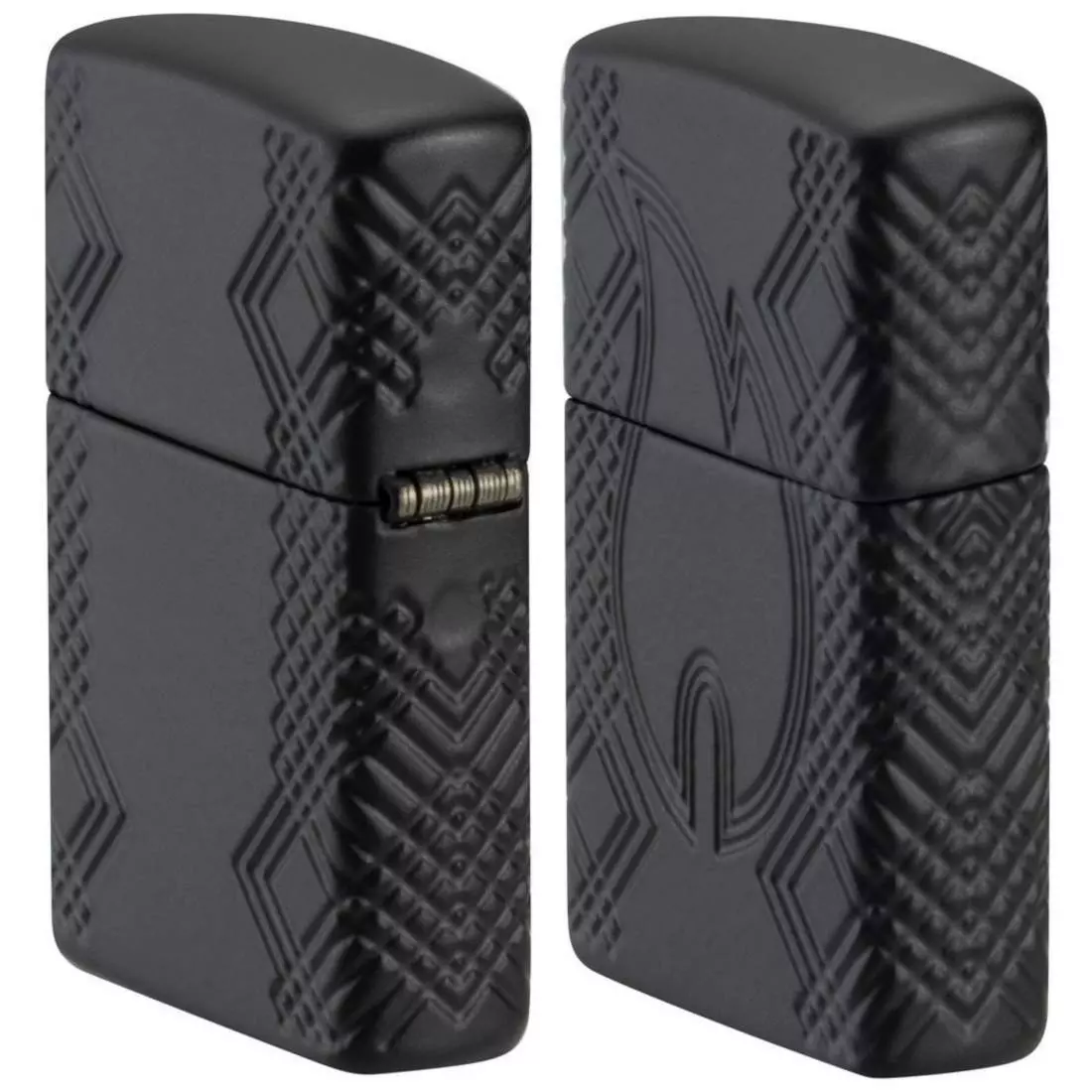 Produktbild: Zippo Flame Armor Case schwarz matt Feuerzeug seitlich