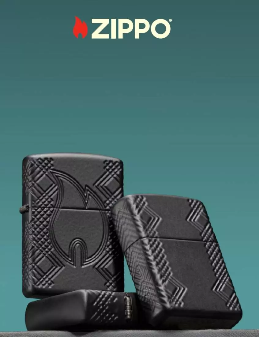 Produktbild: Zippo Flame Armor Case schwarz matt Feuerzeug Werbung