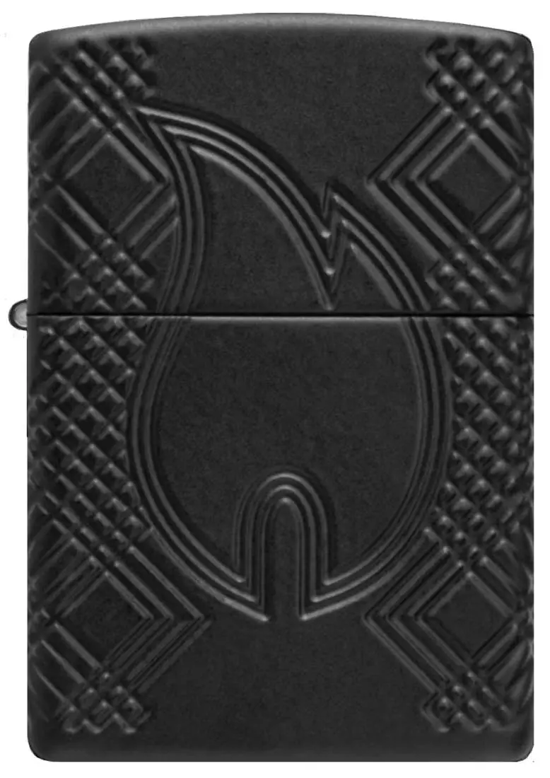 Produktbild: Zippo Flame Armor Case schwarz matt Feuerzeug vorne