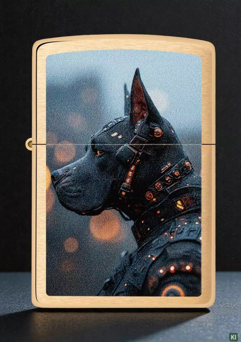Produktbild: Zippo Futuristic Robo Dog Messing Feuerzeug Szene