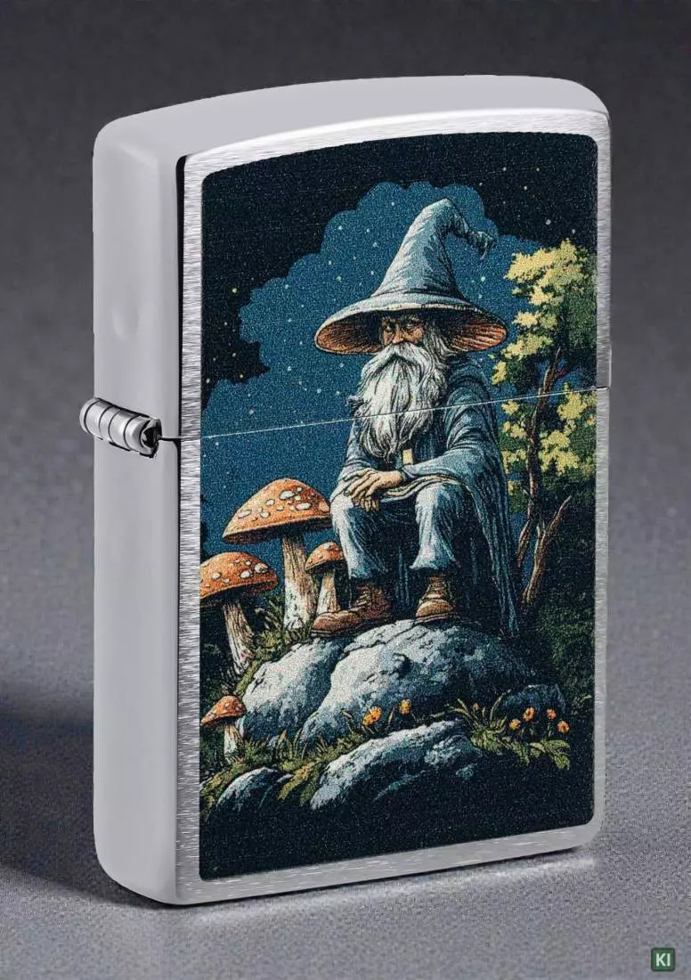 Produktbild: Zippo Märchen Gartenzwerg Chrom gebürstet Feuerzeug Szene