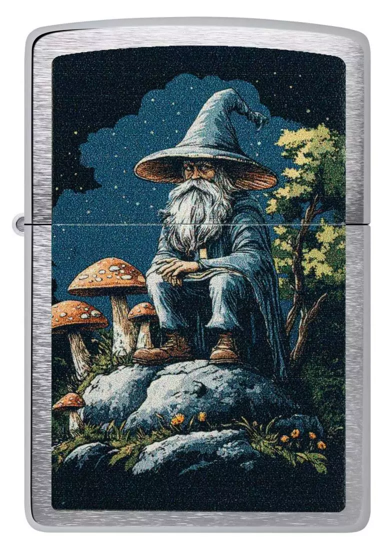 Produktbild: Zippo Märchen Gartenzwerg Chrom gebürstet Feuerzeug vorne