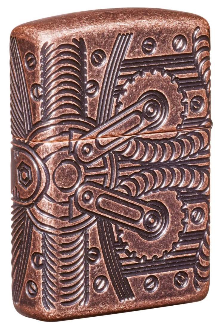 Produktbild: Zippo Ouija Board Armor Case messing antik hinten