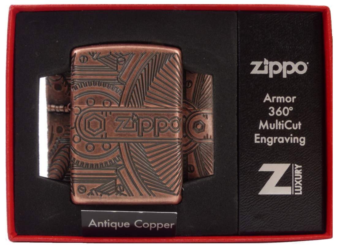 Produktbild: Zippo Ouija Board Armor Case messing antik Verpackung