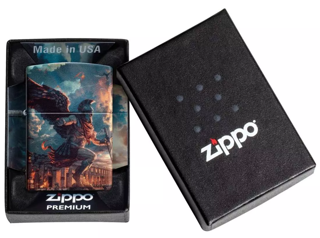 Produktbild: Zippo Greek Myths rundherum bedruckt Feuerzeug Verpackung
