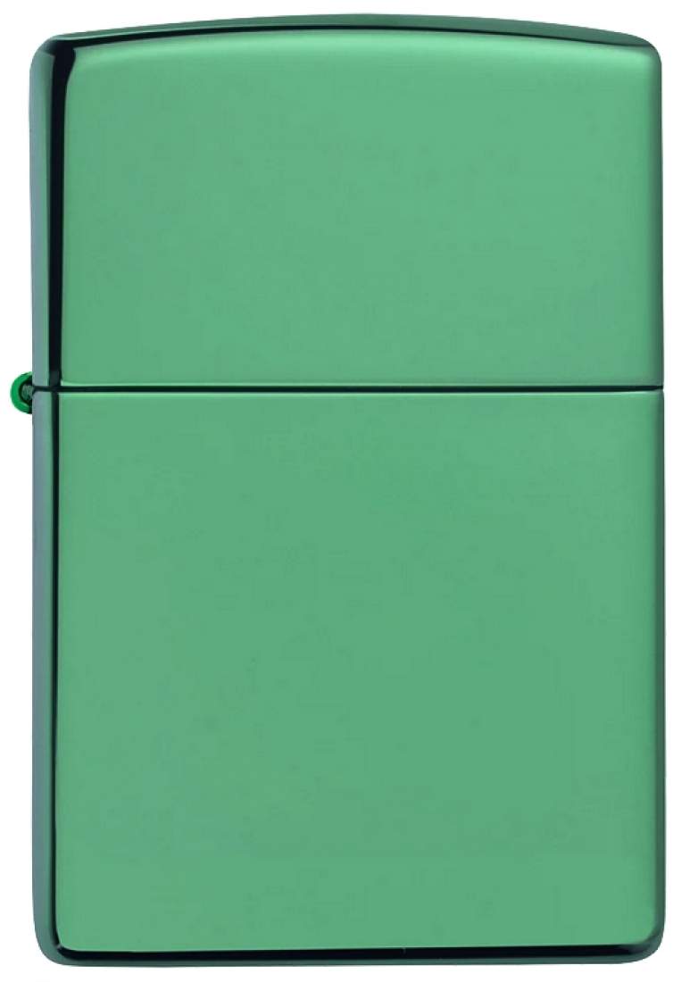 Produktbild: Zippo High Polish Green Basismodell Chameleon grün Feuerzeug vorne