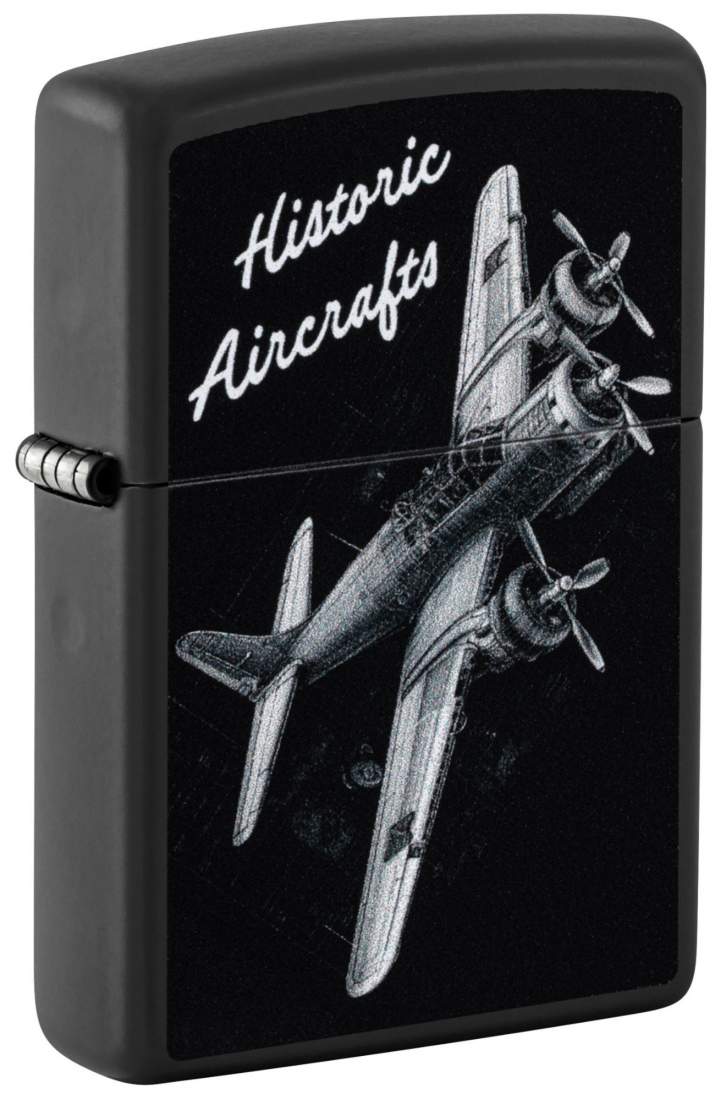 Produktbild: Zippo Historic Aircrafts schwarz matt Feuerzeug 60007558