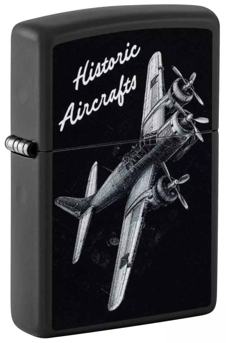 Produktbild: Zippo Historic Aircrafts schwarz matt Feuerzeug 60007558