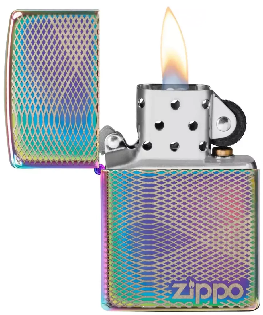 Produktbild: Zippo Illusuion Line Laser Multi Color 360 Laser Gravur Feuerzeug offen