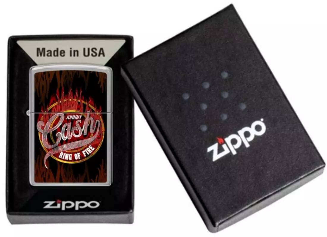 Produktbild: Zippo Johnny Cash Ring of Fire Feuerzeug 60007609 Geschenkverpackung