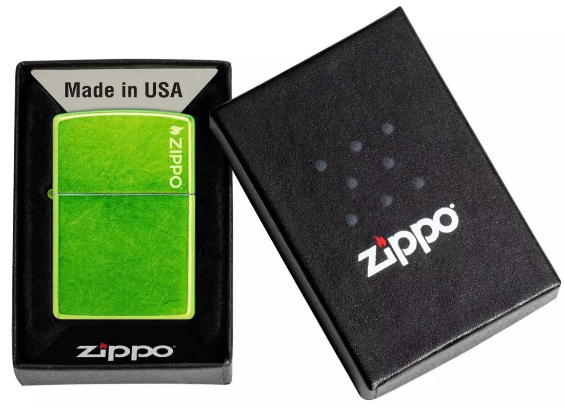 Produktbild: Zippo Lurid Basismodell mit Logo Feuerzeug Verpackung