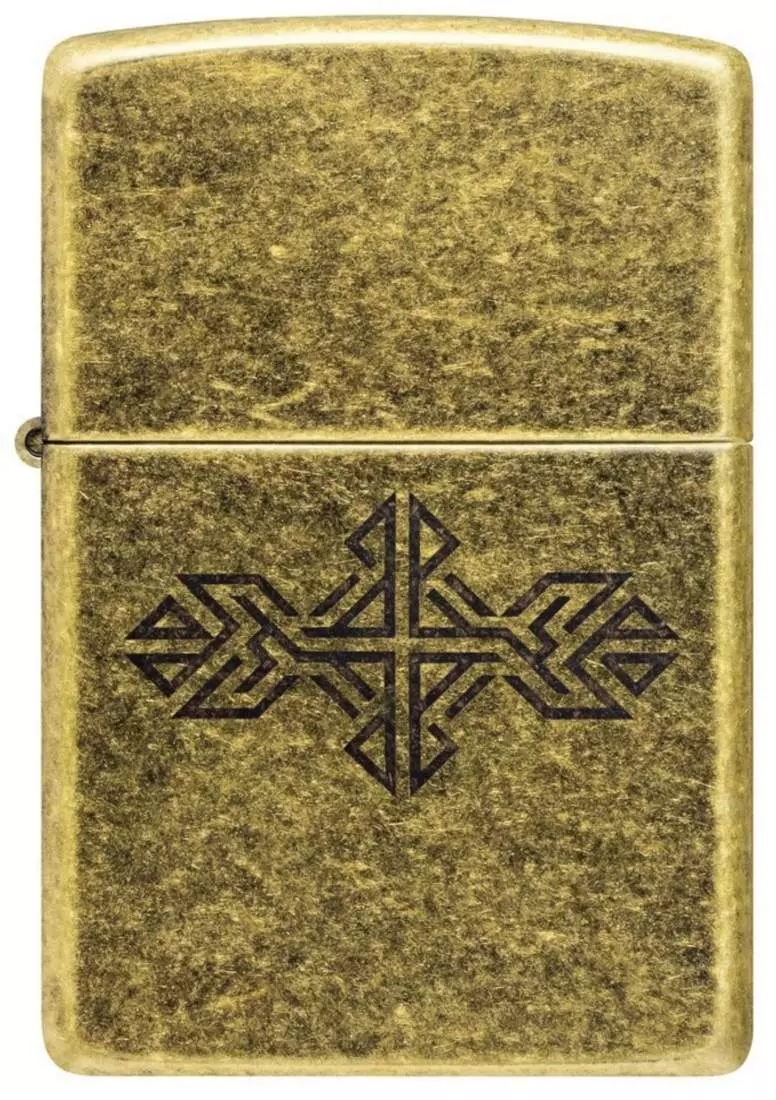Produktbild: Zippo Medieval Pattern Messing Antik graviert vorne