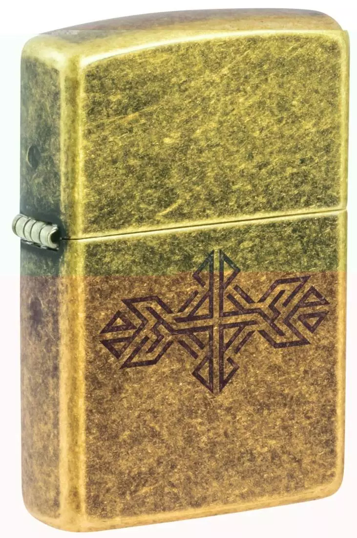 Produktbild: Zippo Medieval Pattern Messing Antik graviert Feuerzeug