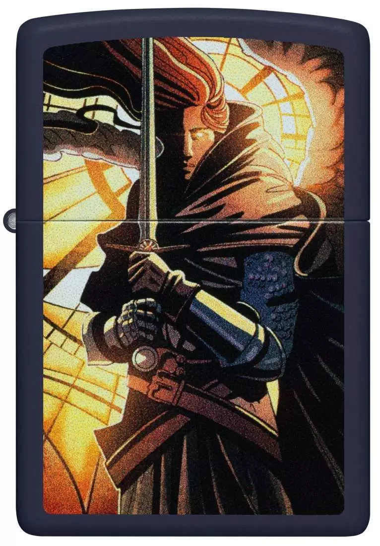 Produktbild: Zippo Medieval Warrior Blue Matte Feuerzeug vorne