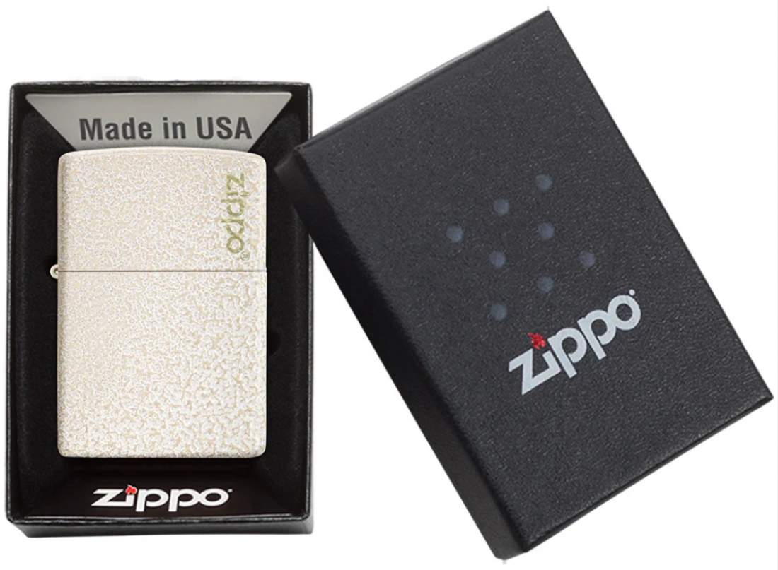 Produktbild: Zippo Mercury Glass Matte Basismodell mit Logo Feuerzeug Verpackung