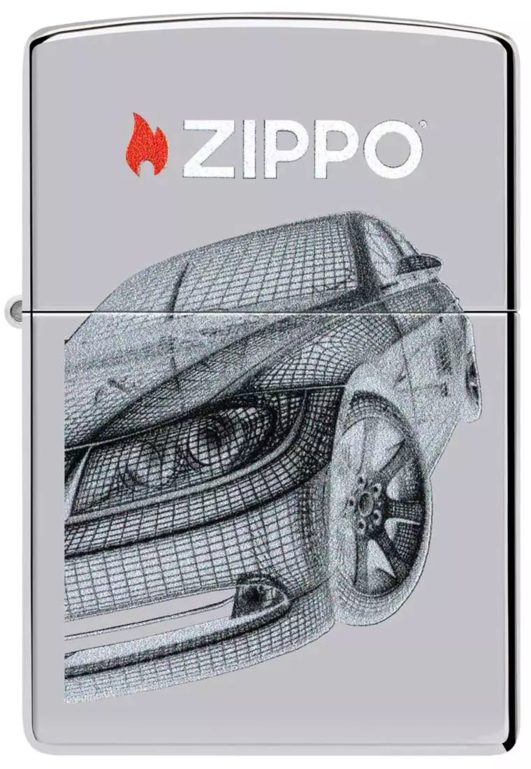 Produktbild: Zippo Modern Car 2 Chrom poliert Feuerzeug vorne