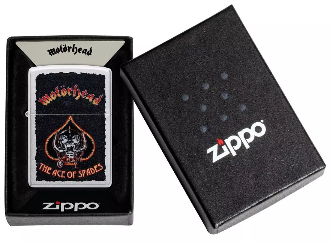 Produktbild: Zippo Motörhead The Ace of Spades Chrome Feuerzeug Verpackung