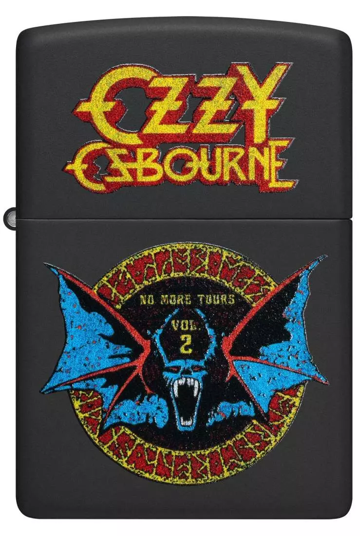 Produktbild: Zippo Ozzy Osbourne Fledermaus schwarz Feuerzeug vorne