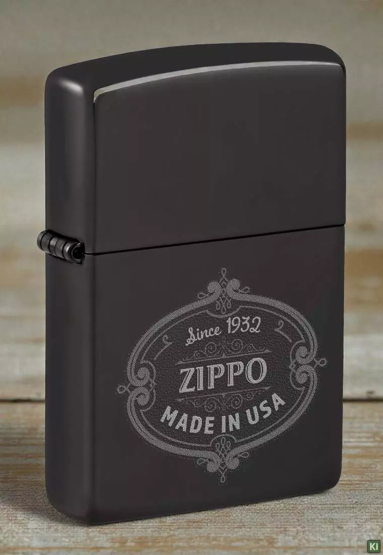 Produktbild: Zippo Plakette schwarz poliert Szene