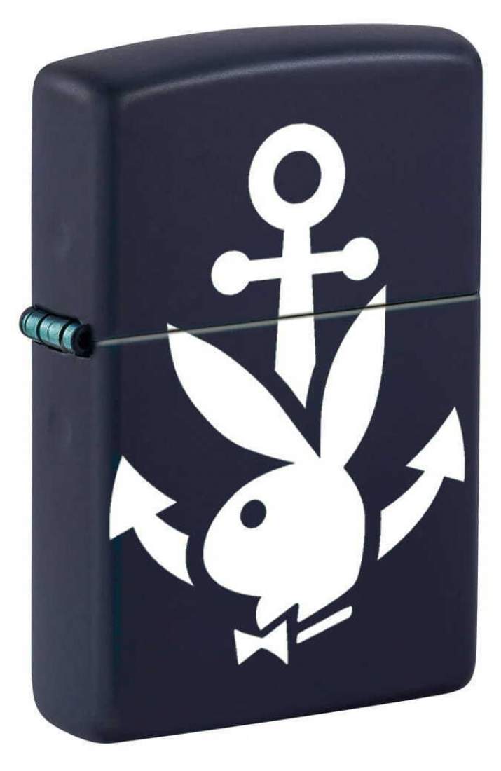 Produktbild: Zippo Playboy Anchor in Navy Blue color Druck Feuerzeug