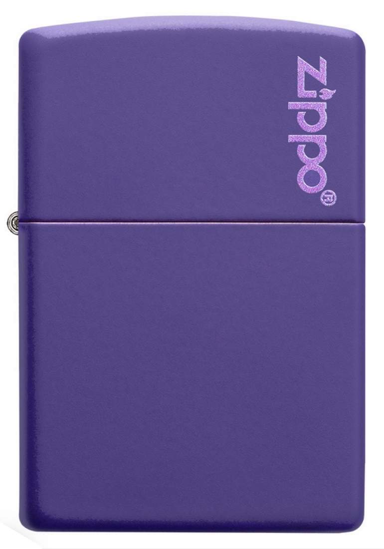 Produktbild: Zippo Purple Matte Basismodell lila matt mit Logo Feuerzeug vorne