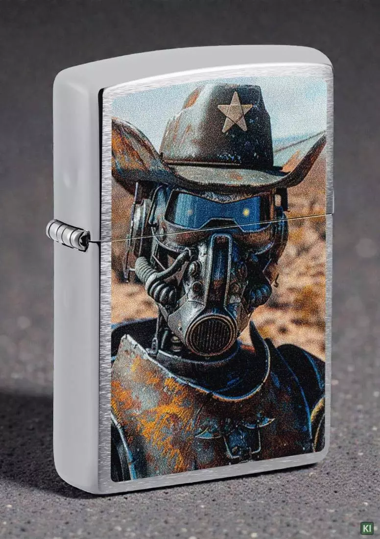 Produktbild: Zippo Cowboy Robot Ranger Chrom gebürstet Feuerzeug Szene