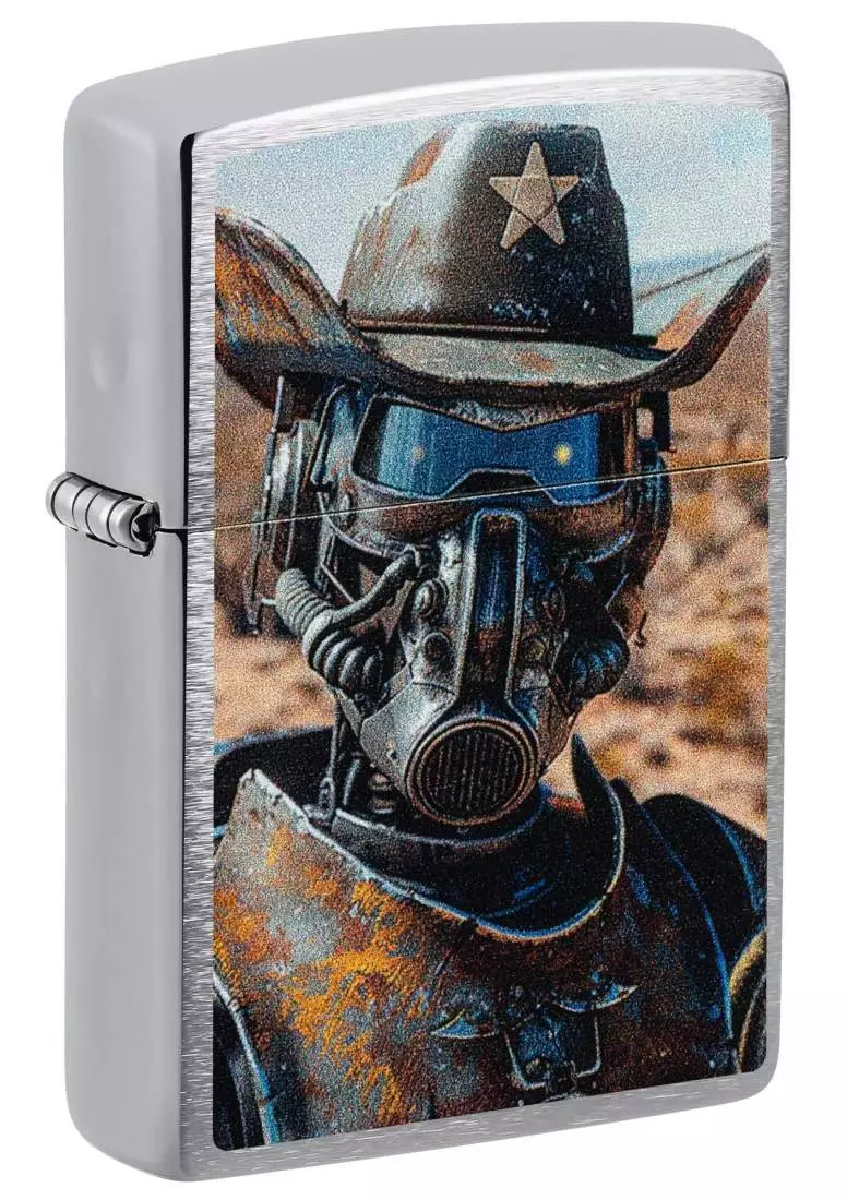 Produktbild: Zippo Cowboy Robot Ranger Chrom gebürstet Feuerzeug 60007656