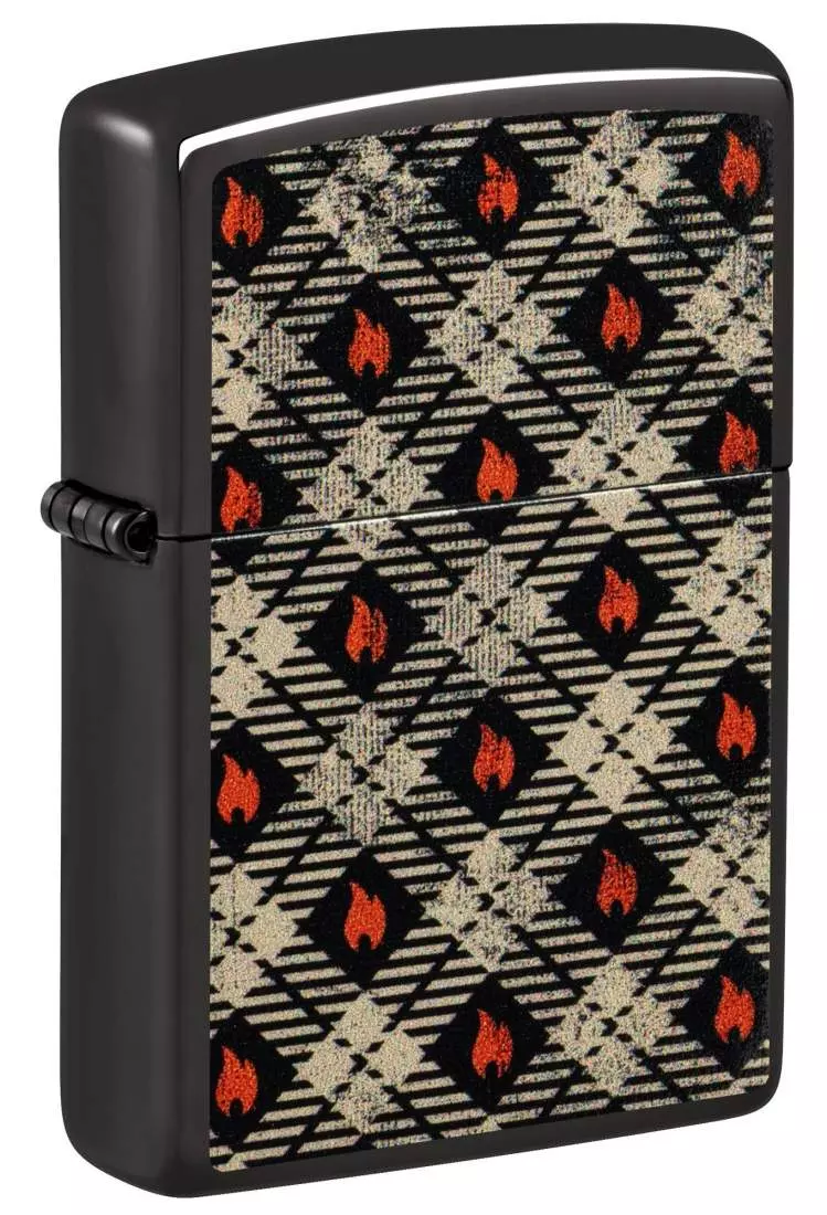 Produktbild: Zippo Tartan Karo schwarz poliert Feuerzeug