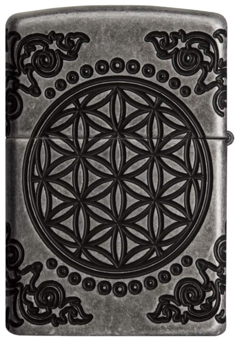 Produktbild: Zippo Tree of Life silbern antik Armor Case hinten