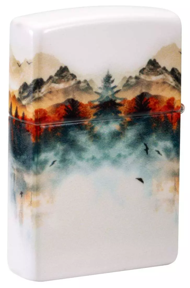 Produktbild: Zippo Wolf and Mountain Feuerzeug hinten