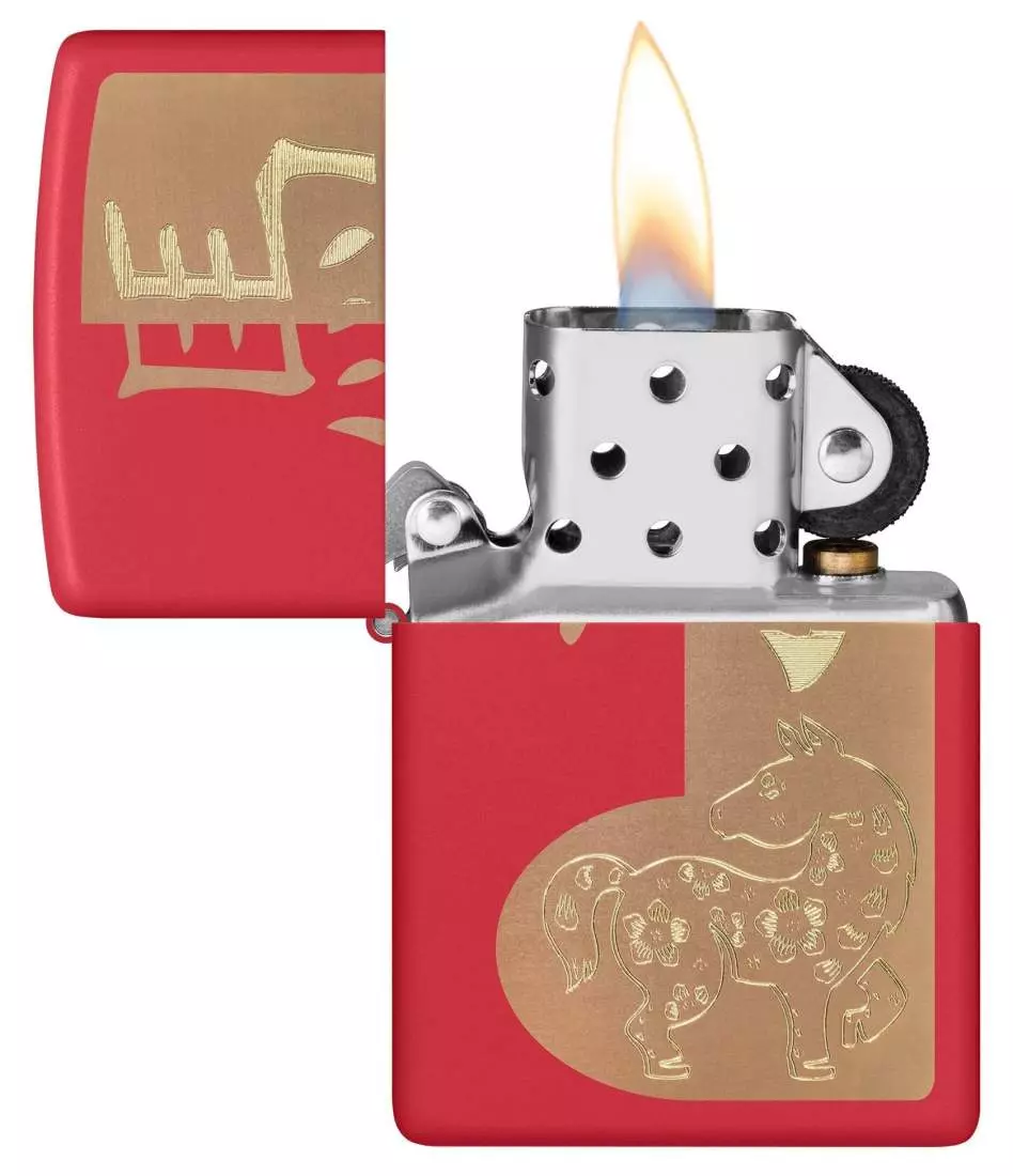 Produktbild: Zippo Year of the Horse 2026 Feuerzeug offen
