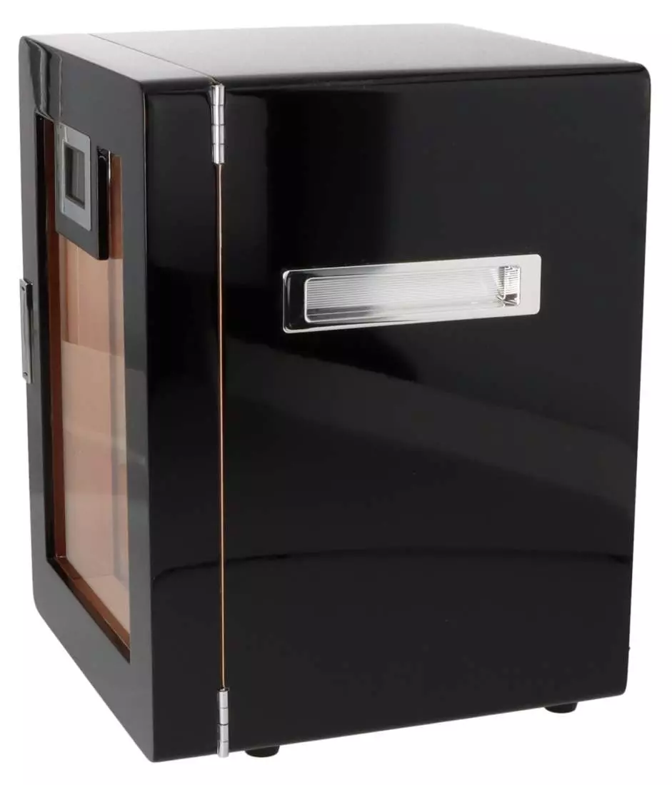 Produktbild: Angelo Humidor Schrank LED schwarz Seite