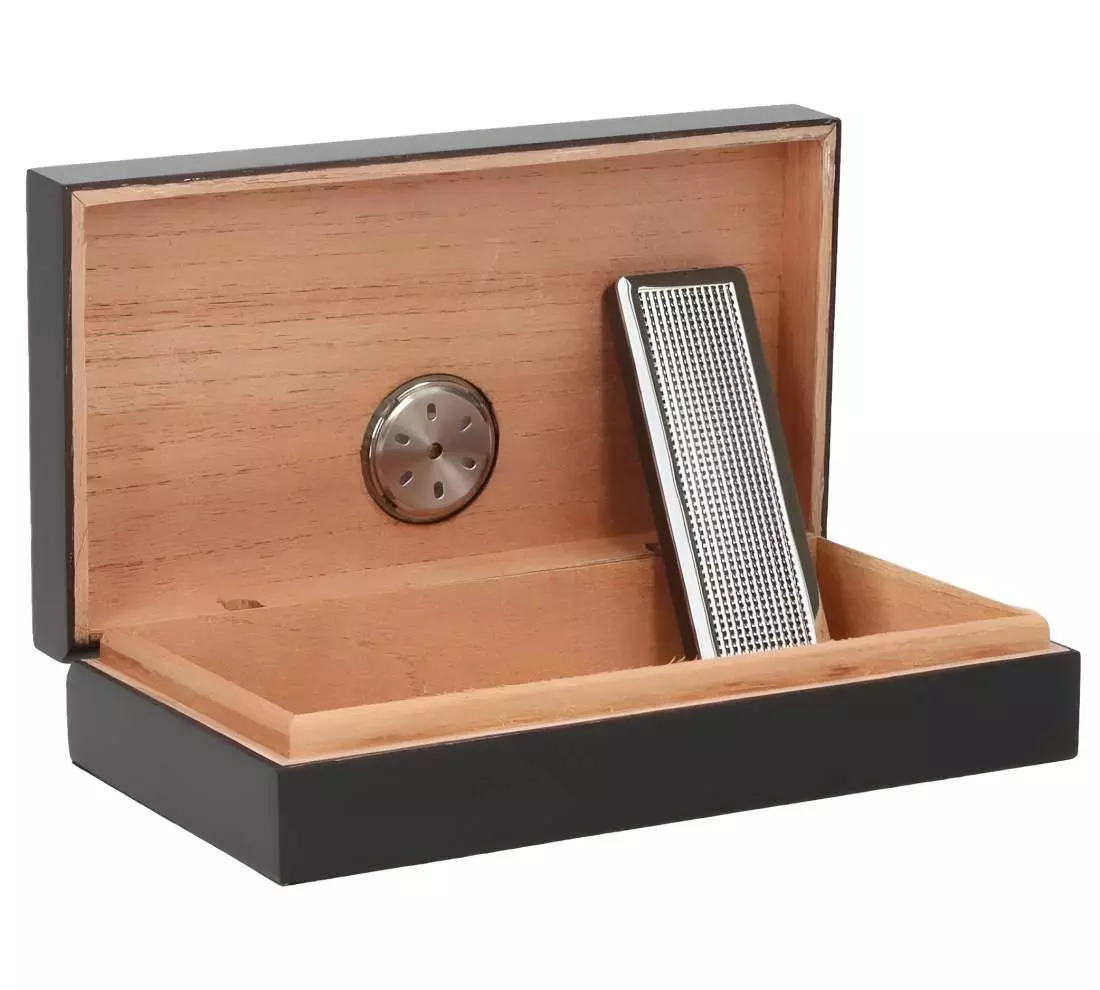 Produktbild: Angelo Humidor schwarz matt minii seitlich