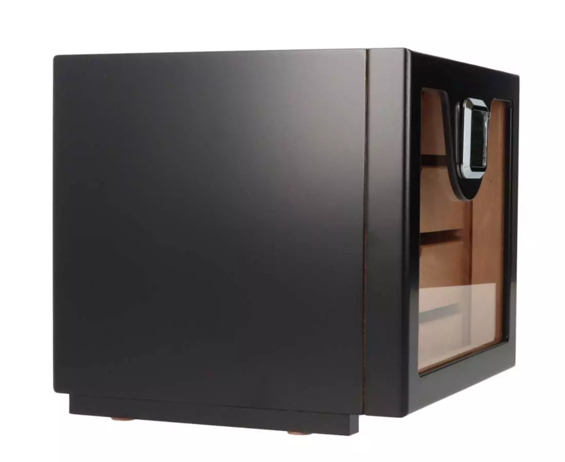 Produktbild: Angelo Humidorschrank Cabinett M schwarz seitlich