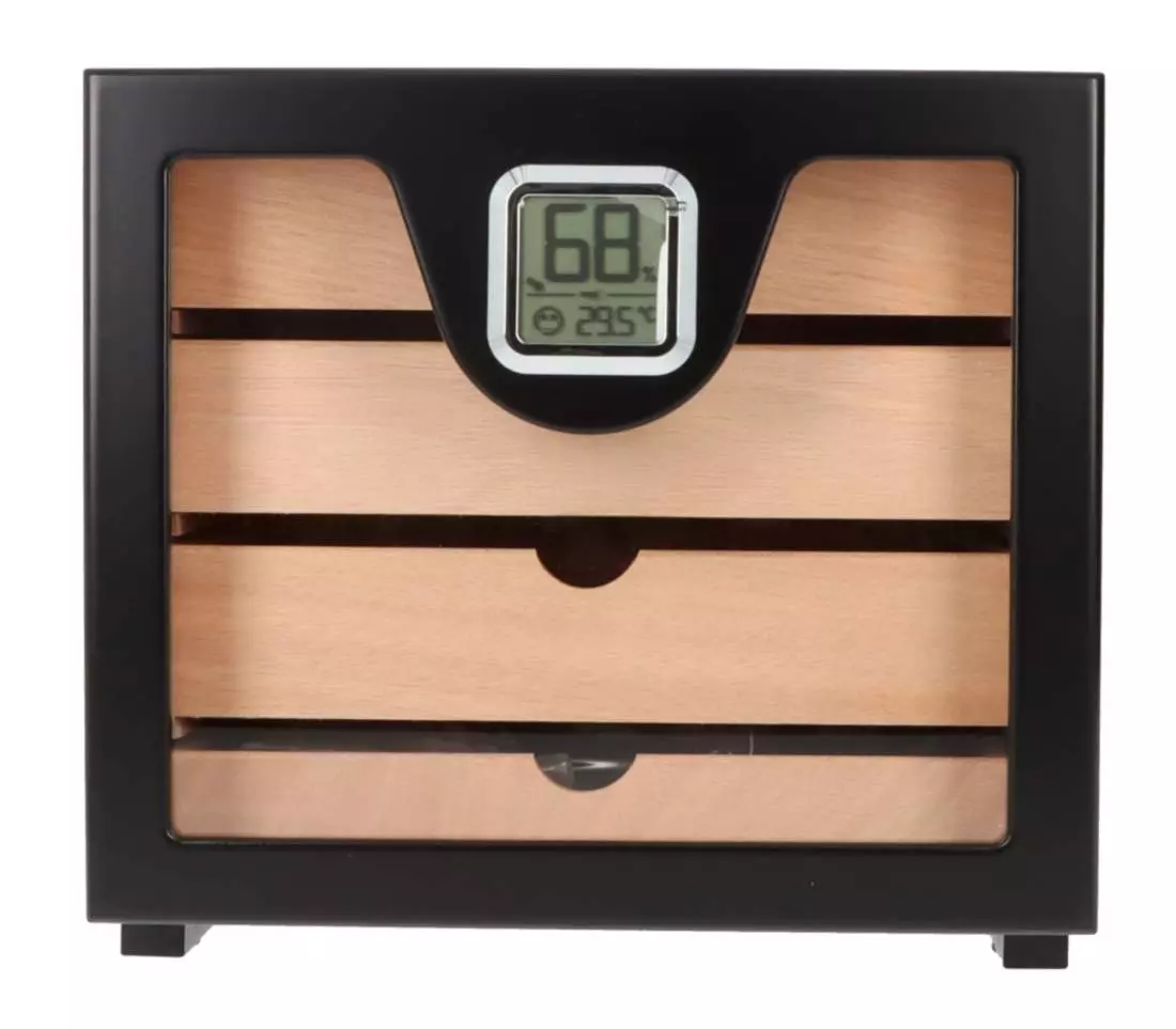 Produktbild: Angelo Humidorschrank Cabinett M schwarz vorne