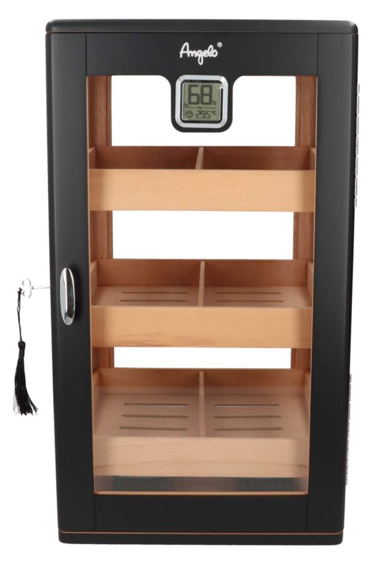 Produktbild: Angelo Humidor Schrank Kabinett 2 schwarz vorne