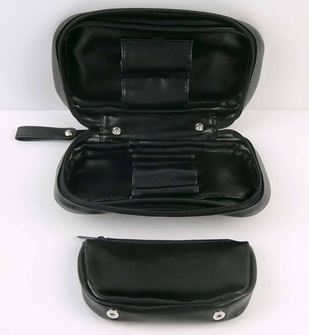 Produktbild: Angelo Pfeifentasche schwarz 2 Pfeifen