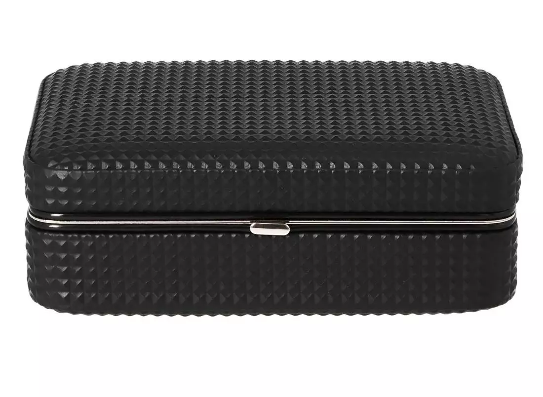 Produktbild: Angelo Reisehumidor Kunstleder Diamond schwarz vorne